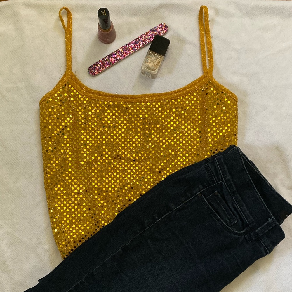 Gold Sequin Blouse